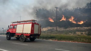 Grecia, incendio a Salamina: due anziani morti, case distrutte e residenti evacuati
